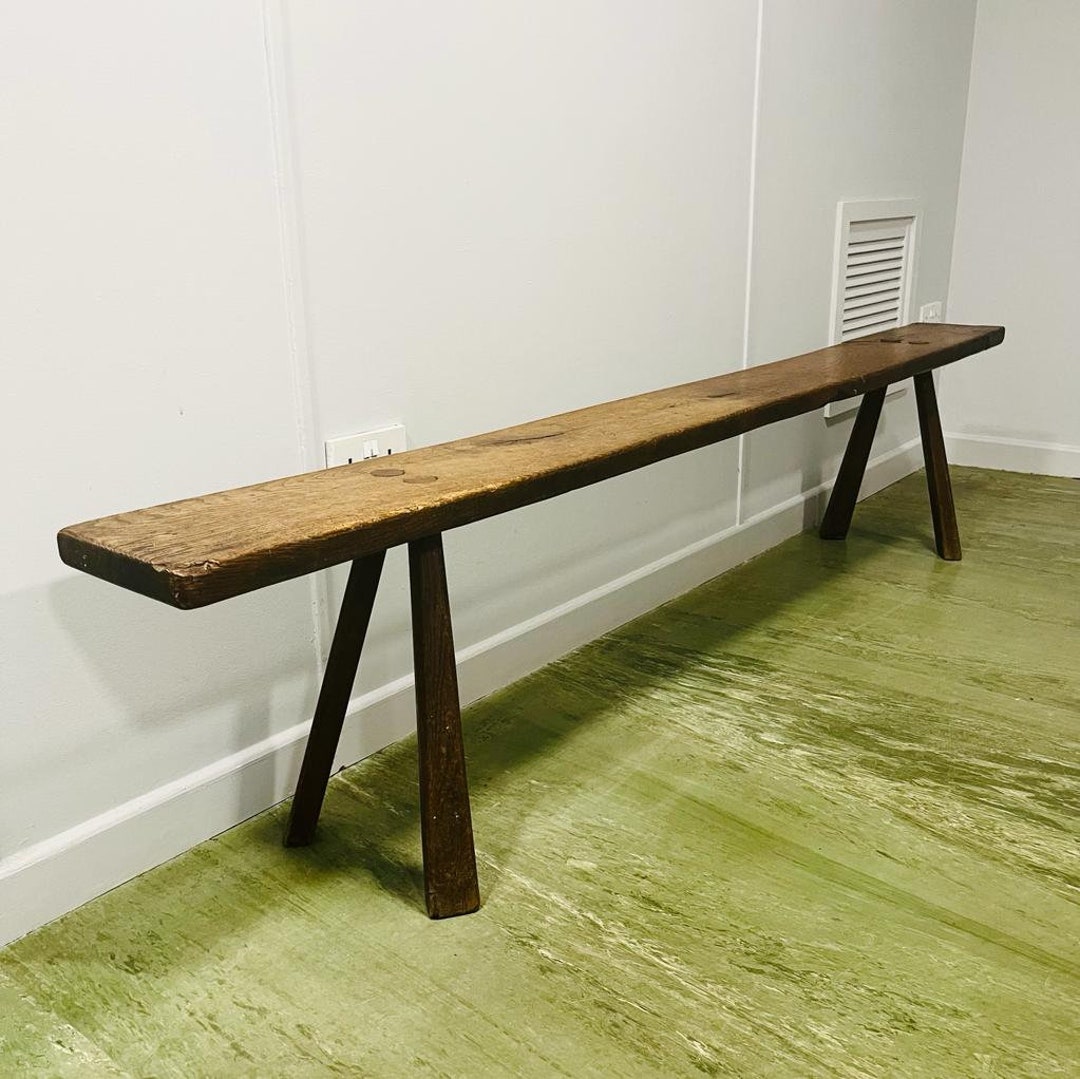Vintage Rustic Oak/elm Bench - Etsy