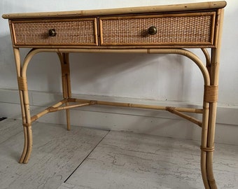 Cane and Bamboo dressing table / desk