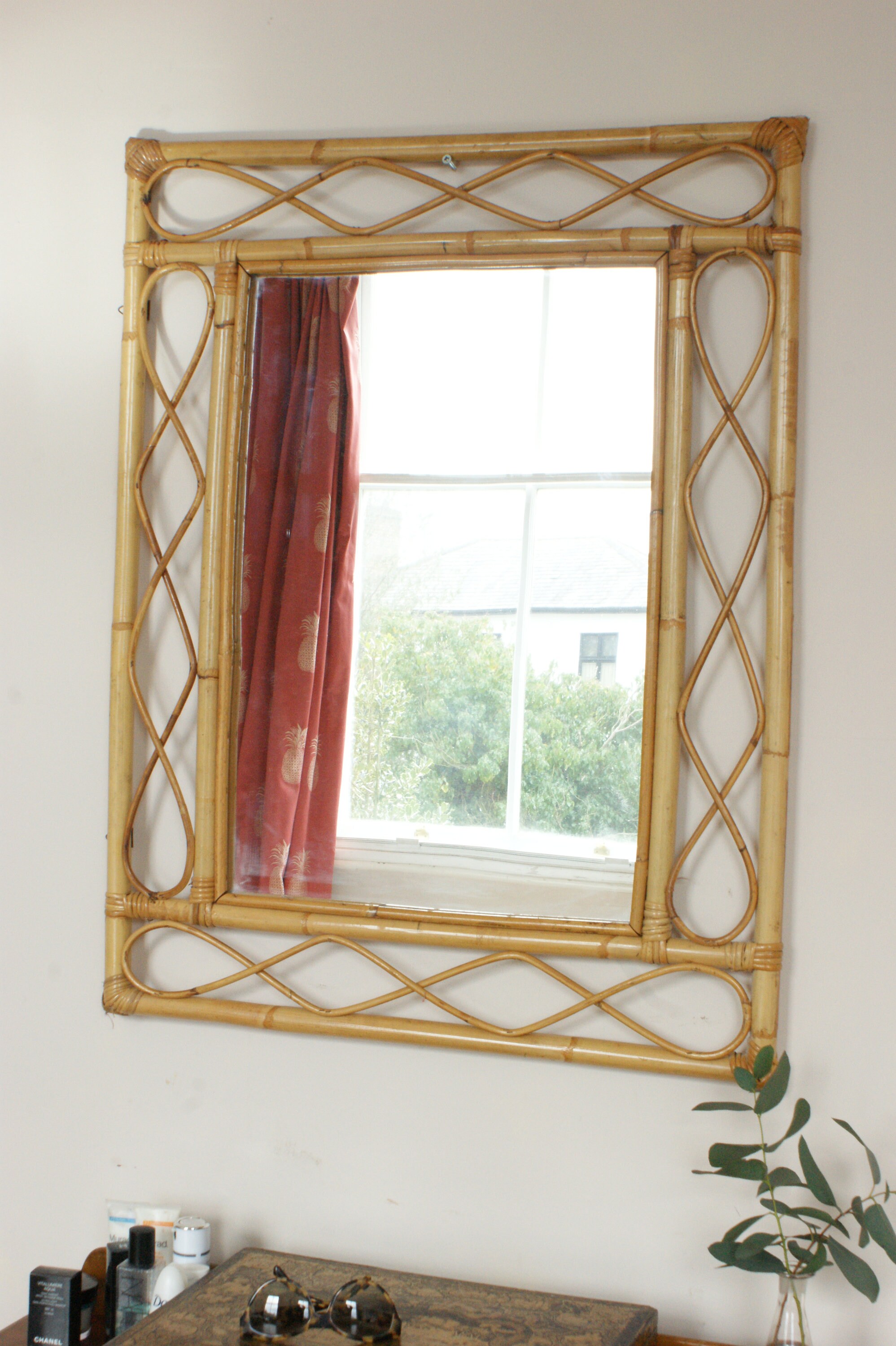 Bamboo / Cane Mirror Etsy