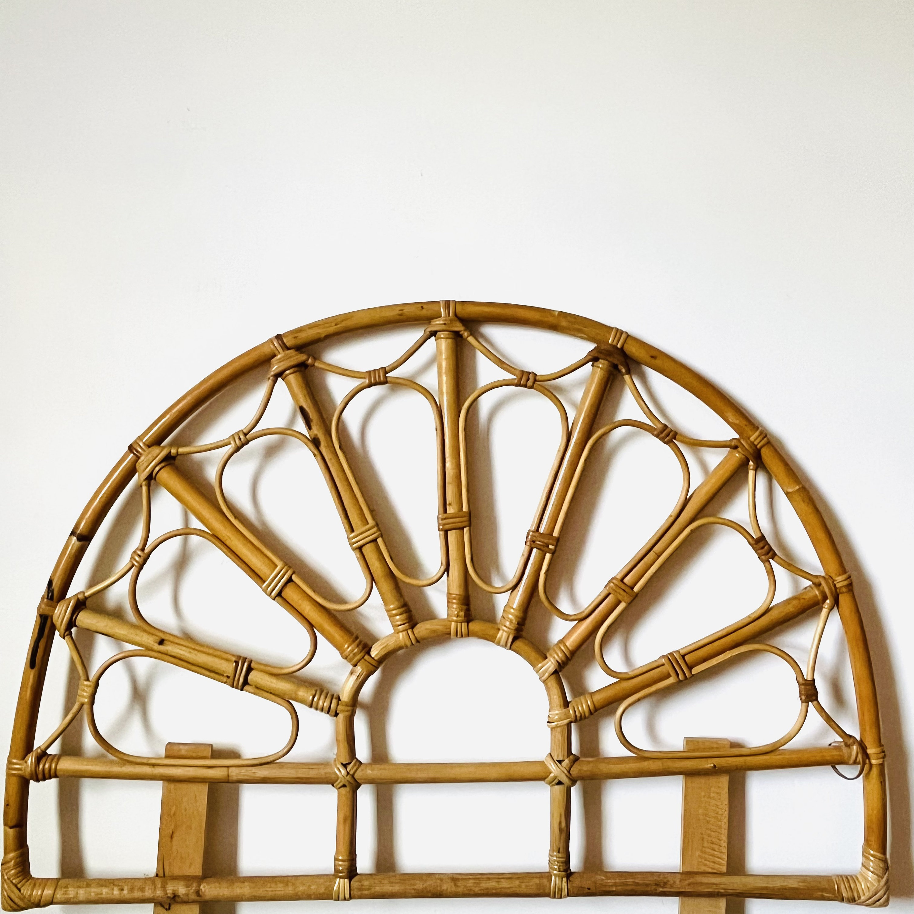 Arched 2024 rattan headboard