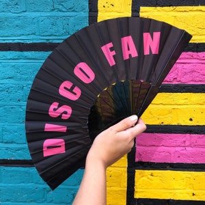 Disco Fan / Hand Folding Fan / Rave / Festival / Party