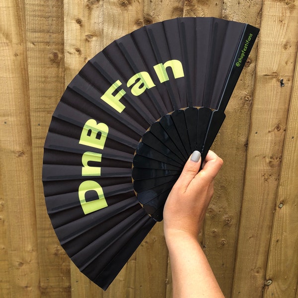 DnB Fan / Hand Folding Fan / Rave / Festival / Party / Drum and Bass / Gift