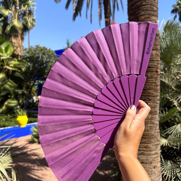 Purple Fan / Hand Folding Fan / Rave / Festival / Party / Wedding / Hen Party