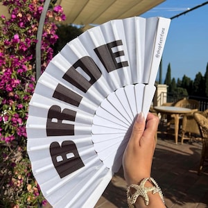 Bride Fan / Hand Folding Fan / Bridal / Festival / Hen Party / Ibiza / Wedding / Gift