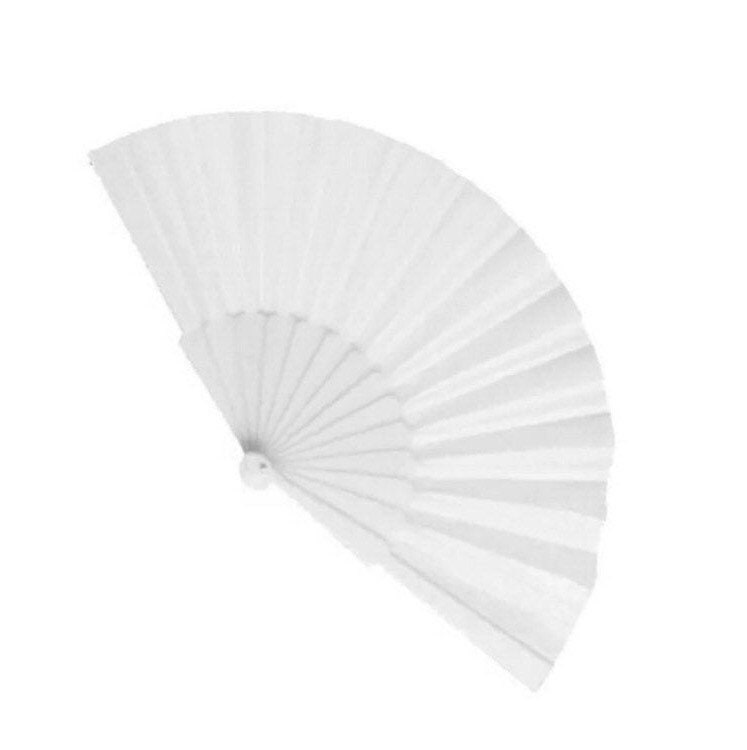 White Fan / Hand Folding Fan / Rave / Festival / Party / Wedding