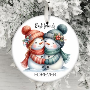 Beste Freunde für immer Ornament PNG, Freundschaft Ornament Sublimation PNG, Weihnachten Urlaub Ornament PNG, Geschenk für den besten Freund