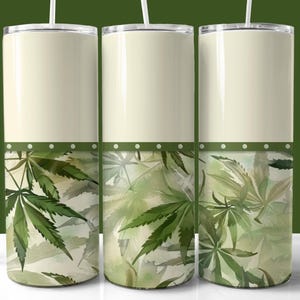 Cannabis Marihuana Tumbler Wrap, 20 Unzen Skinny Tumbler Sublimation PNG, Weed Tumbler, sofortiger digitaler Download