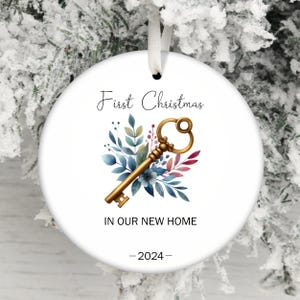 Première décoration de Noël dans notre nouvelle maison PNG, décoration de notre première maison 2024, décoration d'adresse de maison en PNG