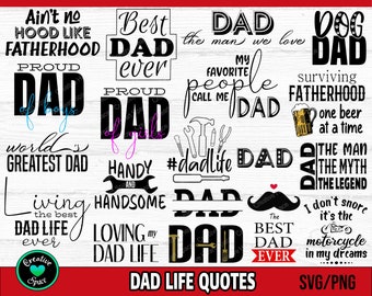 Dad Life SVG Bundle, Dad SVG, Father's Day svg, Dad quotes svg