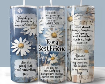 Friendship Quotes 20oz Tumbler Wrap, PNG Digital Download, Best Friend Gift