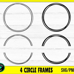 Circle Frames SVG, Triple Circle Frames SVG, PNG,  Circle svg, Circle Monogram svg, Circle Border svg