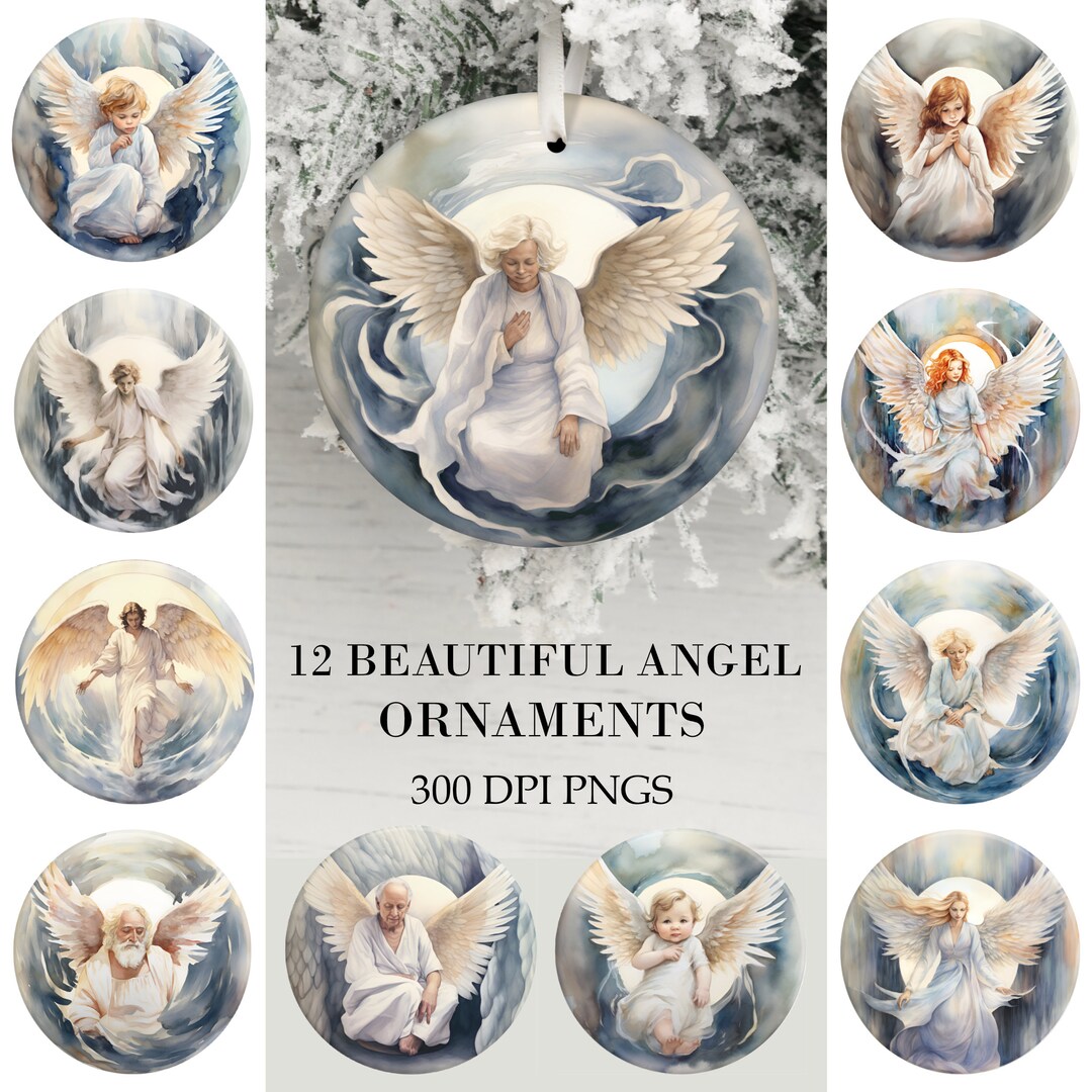 Beautiful Angels Memorial Ornament Bundle, Personalized Remembrance