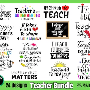 Teacher SVG Bundle, School SVG, Teacher Quotes svg, Teacher Life svg, Cut files for Cricut and Silhouette,