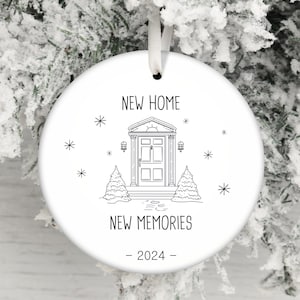 Nouvelle maison ornement de souvenirs PNG, notre première maison 2024 ornement, cadeau de mariage, téléchargement immédiat
