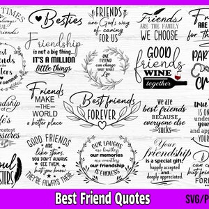 Friendship Quotes SVG Bundle Graphic by Design's Dark · Creative Fabrica