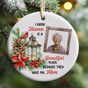 Mom Gedenkzitat Foto Verzierung PNG, personalisierte Erinnerung Trauerschmuck PNG, Kardinal Gedenkverzierung