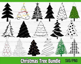 Paquete SVG de árbol de Navidad, SVG de Navidad, imágenes prediseñadas de árbol de Navidad svg, vector de árbol de Navidad