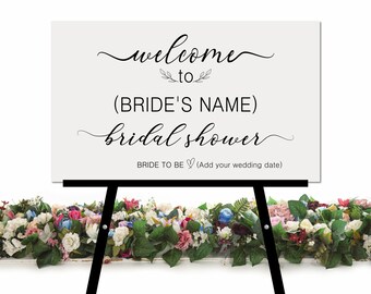 Custom Bridal Shower Welcome Sign SVG (Digital Download)
