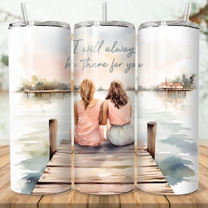 Friendship Quote Tumbler Wrap, 20 oz Skinny Tumbler Sublimation PNG, Straight and Tapered Tumbler Wrap, Téléchargement instantané, Sisters Tumbler
