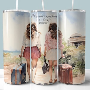 Friendship Quote Tumbler Wrap, 20 oz Skinny Tumbler Sublimation PNG, Straight and Tapered Tumbler Wrap, Instant Download, Friends Tumbler