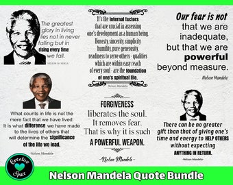 Nelson Mandela SVG Quote Bundle, Famous People Quote SVG, President Quote svg