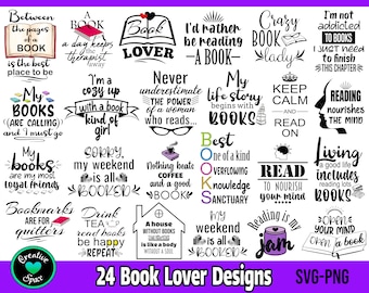 Reading SVG Bundle, Book SVG, Reading Quotes svg, Book Lover svg