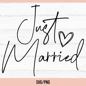 Just Married SVG, Married Sign SVG, Wedding SVG, Married Shirt SVG