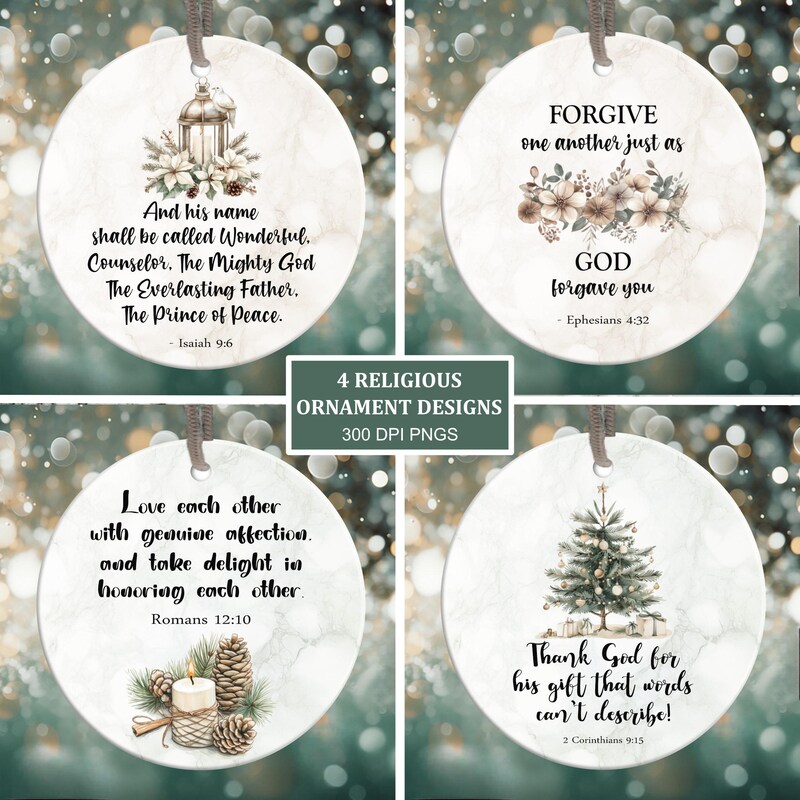 Christian Christmas Ornaments - Etsy