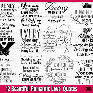 Citas de amor románticas SVG, Signo de dormitorio SVG, Signo romántico svg, San Valentín svg, Amor svg, Matrimonio svg, Día de San Valentín svg