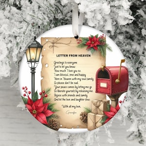 Carta del cielo ornamento conmemorativo PNG, ornamento de duelo de recuerdo personalizado PNG, ornamento de cita conmemorativa inspiradora