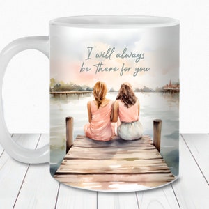 Freundschaft Zitat Becher Wrap, 11 Unzen und 15 Unzen Becher Vorlage, Sofortiger digitaler Download, Becher Sublimation PNG, Hochzeitsgeschenk Becher, Schwestern Becher Design