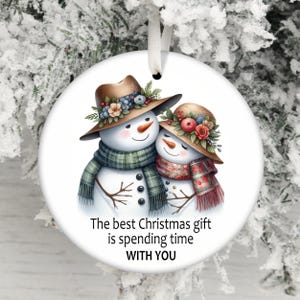Mr und Mrs Liebe Zitat Ornament PNG, Schneemann Paar Ornament PNG, Brautpaar Jahrestagsgeschenk, Sofort Download, Verheiratet Ornament