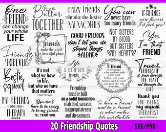 Friendship SVG Bundle, Best Friends SVG, Friendship Quotes svg, Friends svg