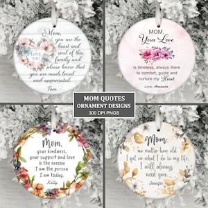 Liebe Dich Mama Zitat Ornament Bundle PNG, Mutter Ornament Sublimation PNG, Mama Andenken Geschenk, Mama Ornament Designs Png, Instant Download