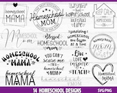 Homeschool SVG Bundle, Homeschool Mom SVG, Teacher Mom svg, School svg, Mom svg