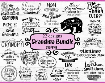 Grandma SVG Quote Bundle, Grandma Shirt SVG, Grandmother svg, Great Grandma svg, Granny svg, Grandparents svg