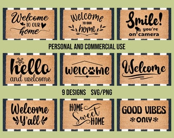 Doormat SVG Bundle, Doormat Designs SVG, Welcome Doormat svg, Welcome to our home svg, Home Sign svg