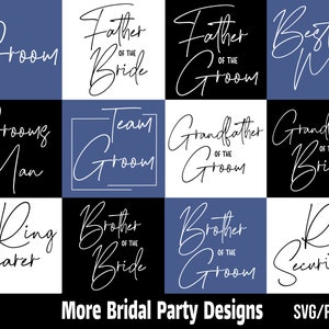 Bundle SVG marié fête, marié SVG, SVG de fête de mariage, svg de chemise d'enterrement de vie de jeune fille
