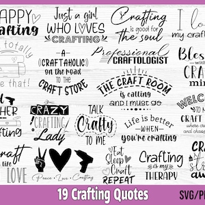 Craft SVG-bundel, Crafting Quotes SVG, grappig Craft Shirt svg, Crafter svg