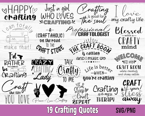 Craft SVG Bundle, Crafting Quotes SVG, Funny Craft Shirt Svg, Crafter Svg -  Etsy
