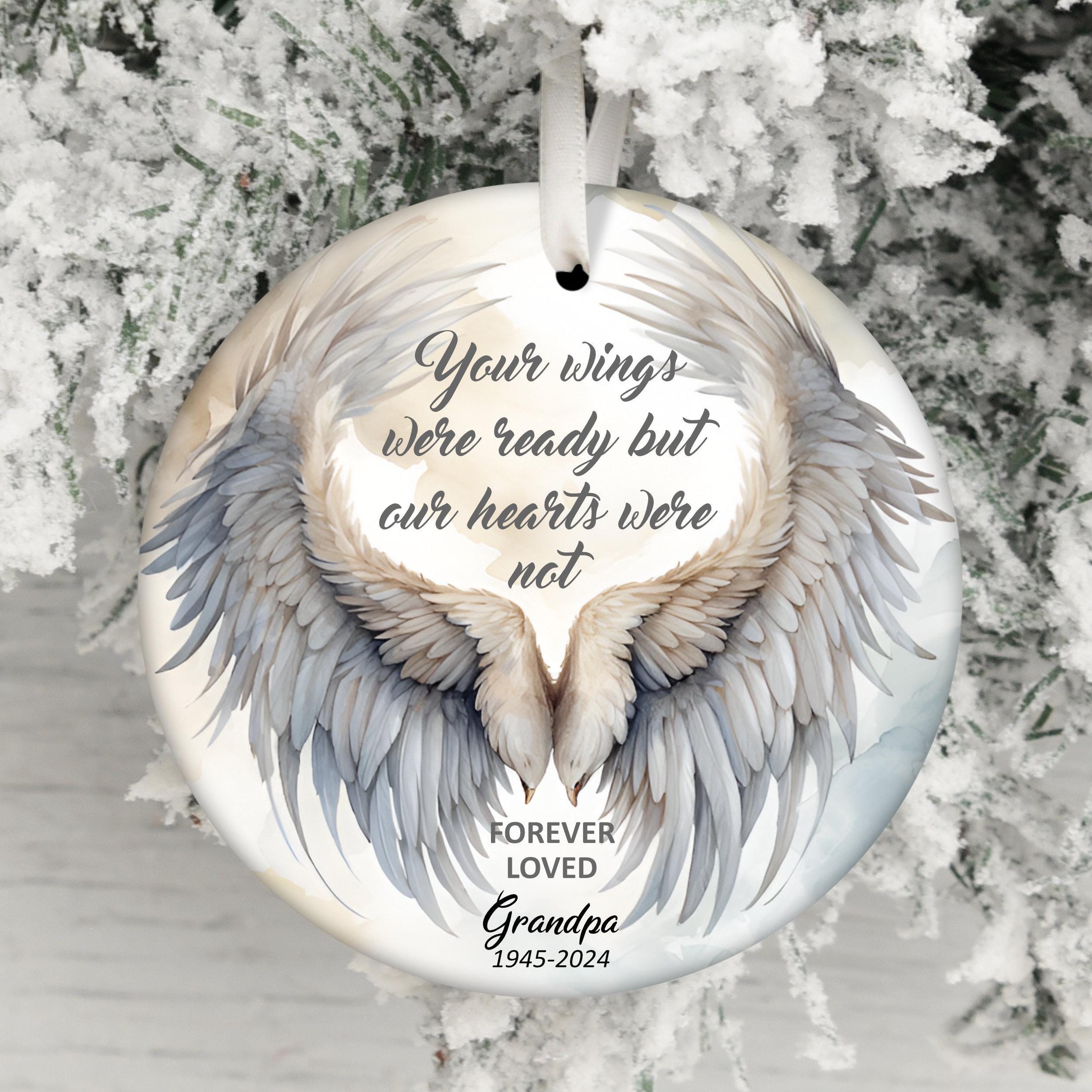 Angel Wings Memorial Quote Ornament PNG, Personalized Remembrance Ornament,  Instant Digital Download, Memorial Christmas Ornament PNG - Etsy, image size:2500x2500