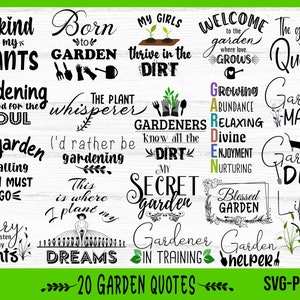Garden Quote Bundle SVG, Garden Sign SVG, Plant svg Bundle, Gardening svg image 1