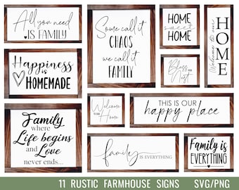 Farmhouse Family Sign SVG, Porch Welcome Quotes (Digital Download)
