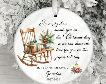 Memorial Poem Ornament PNG, Personalized Remembrance Ornament, Memorial Christmas Ornament PNG, Name Date Ornament