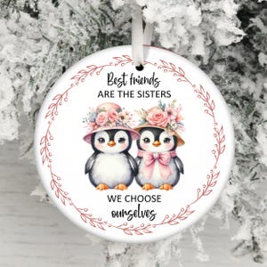 Best Friends Ornament PNG, Freundschaft Zitat Ornament Sublimation PNG, Weihnachten Urlaub Ornament PNG, Bester Freund Geschenk