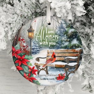 Je suis toujours avec vous ornement commémoratif cardinal, ornement de deuil souvenir PNG, ornement de Noël commémoratif personnalisé PNG