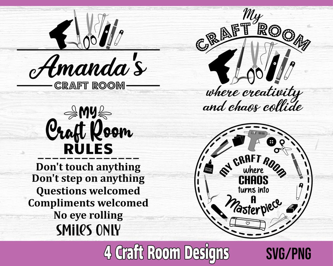 Sign Craftinr R Craft Room Sign SVG Bundle, Craft SVG, Crafting Svg, Craft Room SVG ...