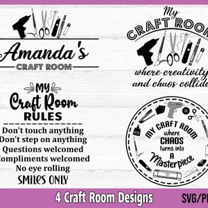 Craft Room Sign SVG Bundle, Craft SVG, Crafting svg, Craft Room SVG