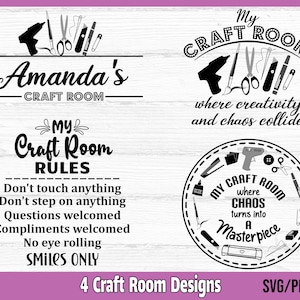 Craft Room Sign SVG Bundle, Craft SVG, Crafting svg, Craft Room SVG