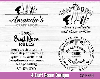 Craft Room Sign SVG Bundle, Craft SVG, Crafting svg, Craft Room SVG